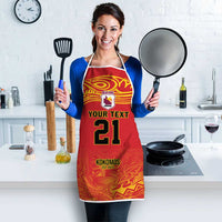 Queensland Papua New Guinea Custom Apron All Red Pacific PNG Tribal Style - Polynesian Pride