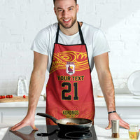 Queensland Papua New Guinea Custom Apron All Red Pacific PNG Tribal Style - Polynesian Pride