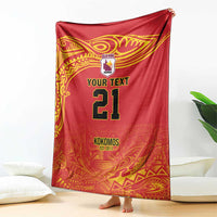Queensland Papua New Guinea Custom Blanket All Red Pacific PNG Tribal Style
