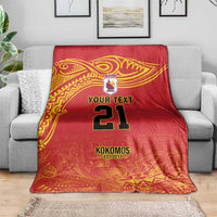 Queensland Papua New Guinea Custom Blanket All Red Pacific PNG Tribal Style