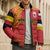 Queensland Papua New Guinea Custom Bomber Puffer Jacket All Red Pacific PNG Tribal Style - Polynesian Pride