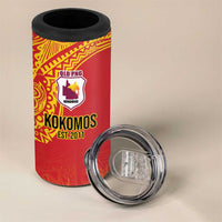 Queensland Papua New Guinea Custom 4 in 1 Can Cooler Tumbler All Red Pacific PNG Tribal Style LT9 - Polynesian Pride