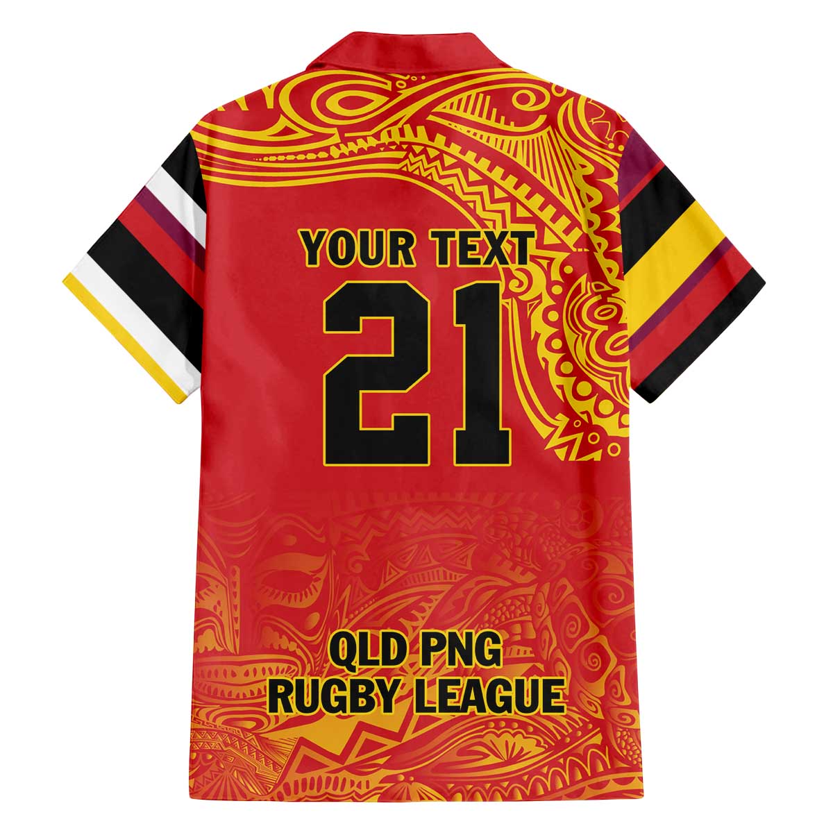 Queensland Papua New Guinea Custom Family Matching Off The Shoulder Long Sleeve Dress and Hawaiian Shirt All Red Pacific PNG Tribal Style