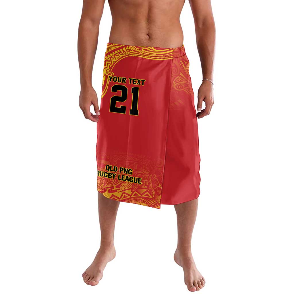 Queensland Papua New Guinea Custom Lavalava All Red Pacific PNG Tribal Style LT9 Red - Polynesian Pride