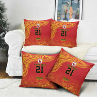 Queensland Papua New Guinea Custom Pillow Cover All Red Pacific PNG Tribal Style - Polynesian Pride