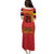 Queensland Papua New Guinea Custom Puletasi All Red Pacific PNG Tribal Style