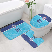 Queensland Samoa Custom Bathroom Set Blue Pacific Polynesian Tribal Pattern LT9 - Polynesian Pride