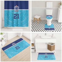 Queensland Samoa Custom Bathroom Set Blue Pacific Polynesian Tribal Pattern LT9 - Polynesian Pride