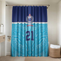 Queensland Samoa Custom Bathroom Set Blue Pacific Polynesian Tribal Pattern LT9 Shower Curtain Only Blue - Polynesian Pride
