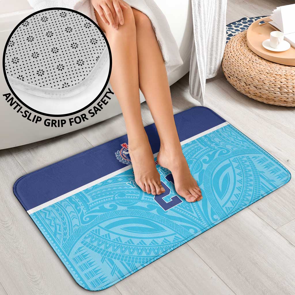 Queensland Samoa Custom Bathroom Set Blue Pacific Polynesian Tribal Pattern LT9 - Polynesian Pride