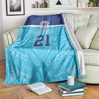 Queensland Samoa Custom Blanket Blue Pacific Polynesian Tribal Pattern LT9 Blue - Polynesian Pride