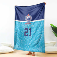 Queensland Samoa Custom Blanket Blue Pacific Polynesian Tribal Pattern LT9 - Polynesian Pride