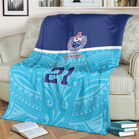 Queensland Samoa Custom Blanket Blue Pacific Polynesian Tribal Pattern LT9 - Polynesian Pride