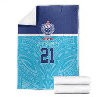 Queensland Samoa Custom Blanket Blue Pacific Polynesian Tribal Pattern LT9 - Polynesian Pride