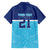 Queensland Samoa Custom Family Matching Puletasi and Hawaiian Shirt Blue Pacific Polynesian Tribal Pattern