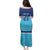 Queensland Samoa Custom Family Matching Puletasi and Hawaiian Shirt Blue Pacific Polynesian Tribal Pattern