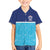 Queensland Samoa Custom Family Matching Puletasi and Hawaiian Shirt Blue Pacific Polynesian Tribal Pattern
