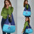 Queensland Samoa Custom Grocery Bag Blue Pacific Polynesian Tribal Pattern