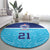 Queensland Samoa Custom Round Carpet Blue Pacific Polynesian Tribal Pattern