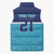 Queensland Samoa Custom Sleeveless Puffer Jacket Blue Pacific Polynesian Tribal Pattern - Polynesian Pride