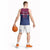 Queensland Samoa Custom Basketball Jersey Maroon-Blue Pacific Polynesian Tribal Pattern - Polynesian Pride