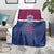 Queensland Samoa Custom Blanket Maroon-Blue Pacific Polynesian Tribal Pattern