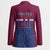 Queensland Samoa Custom Blazer Maroon-Blue Pacific Polynesian Tribal Pattern - Polynesian Pride