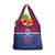 Queensland Samoa Custom Grocery Bag Maroon-Blue Pacific Polynesian Tribal Pattern