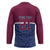 Queensland Samoa Custom Hockey Jersey Maroon-Blue Pacific Polynesian Tribal Pattern - Polynesian Pride