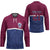 Queensland Samoa Custom Hockey Jersey Maroon-Blue Pacific Polynesian Tribal Pattern - Polynesian Pride