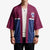 Queensland Samoa Custom Kimono Maroon-Blue Pacific Polynesian Tribal Pattern - Polynesian Pride