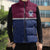 Queensland Samoa Custom Sleeveless Puffer Jacket Maroon-Blue Pacific Polynesian Tribal Pattern - Polynesian Pride