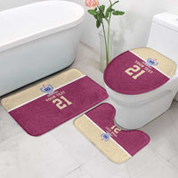 Queensland Samoa Custom Bathroom Set Maroon Pacific Polynesian Tribal Pattern LT9 - Polynesian Pride