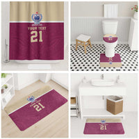 Queensland Samoa Custom Bathroom Set Maroon Pacific Polynesian Tribal Pattern LT9 - Polynesian Pride