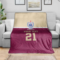 Queensland Samoa Custom Blanket Maroon Pacific Polynesian Tribal Pattern LT9 - Polynesian Pride