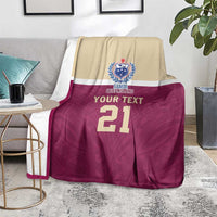 Queensland Samoa Custom Blanket Maroon Pacific Polynesian Tribal Pattern LT9 - Polynesian Pride