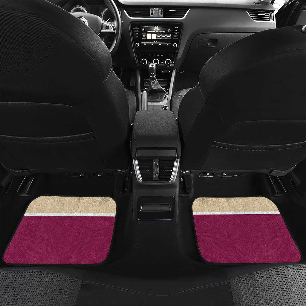 Queensland Samoa Custom Car Mats Maroon Pacific Polynesian Tribal Pattern