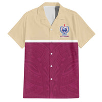 Queensland Samoa Custom Family Matching Short Sleeve Bodycon Dress and Hawaiian Shirt Maroon Pacific Polynesian Tribal Pattern