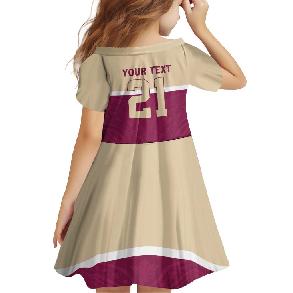 Queensland Samoa Custom Family Matching Tank Maxi Dress and Hawaiian Shirt Maroon Pacific Polynesian Tribal Pattern