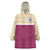 Queensland Samoa Custom Wearable Blanket Hoodie Maroon Pacific Polynesian Tribal Pattern