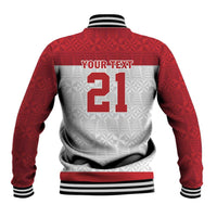 Queensland Tonga Custom Baseball Jacket QLD with Tongan Ngatu Pattern