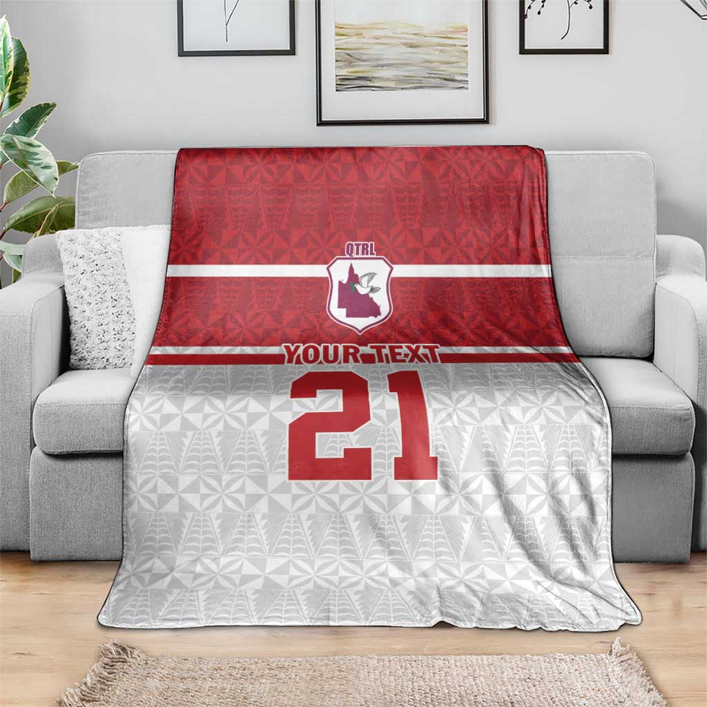 Queensland Tonga Custom Blanket QLD with Tongan Ngatu Pattern LT9 - Polynesian Pride