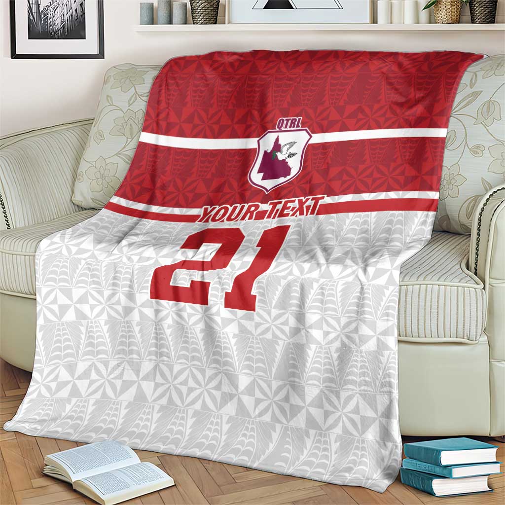 Queensland Tonga Custom Blanket QLD with Tongan Ngatu Pattern LT9 - Polynesian Pride