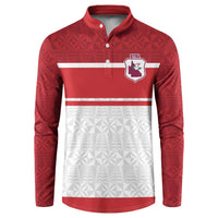 Queensland Tonga Custom Button Sweatshirt QLD with Tongan Ngatu Pattern