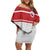 Queensland Tonga Custom Family Matching Off Shoulder Short Dress and Hawaiian Shirt QLD with Tongan Ngatu Pattern