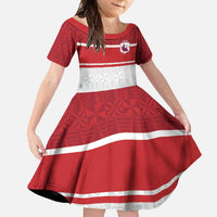 Queensland Tonga Custom Family Matching Tank Maxi Dress and Hawaiian Shirt QLD with Tongan Ngatu Pattern