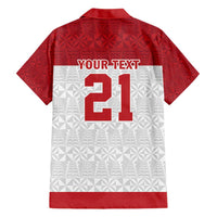Queensland Tonga Custom Hawaiian Shirt QLD with Tongan Ngatu Pattern