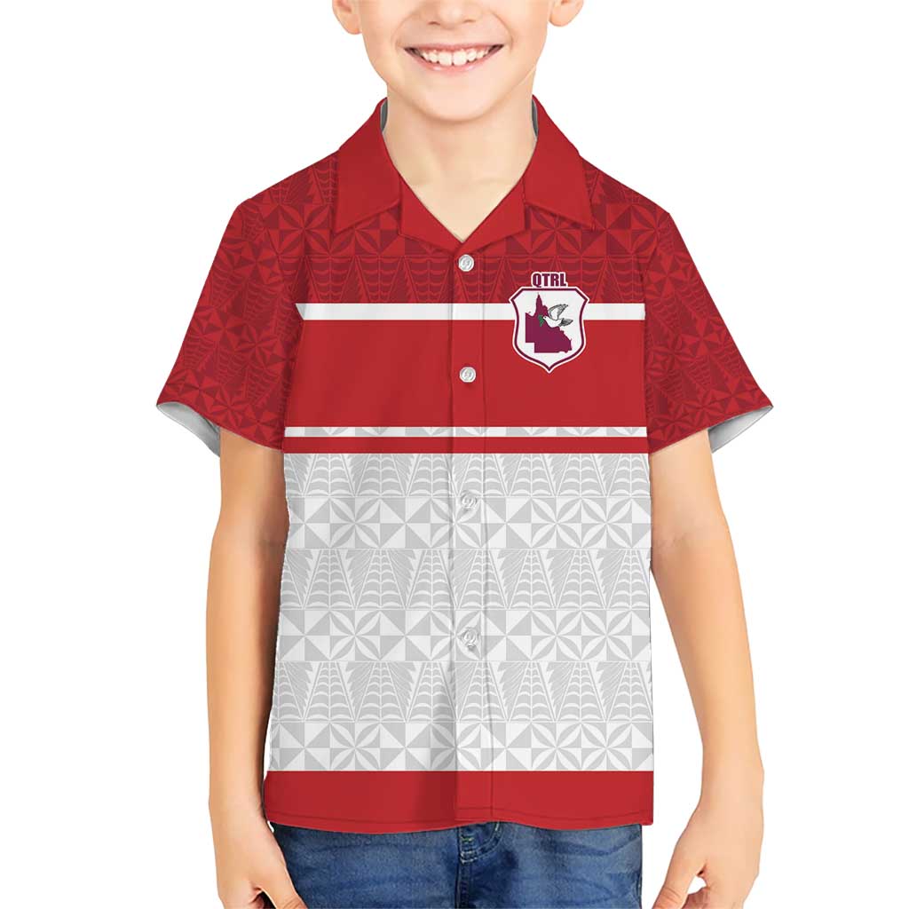 Queensland Tonga Custom Hawaiian Shirt QLD with Tongan Ngatu Pattern