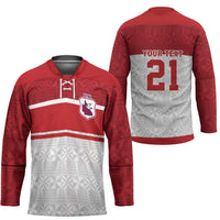 Queensland Tonga Custom Hockey Jersey QLD with Tongan Ngatu Pattern - Polynesian Pride