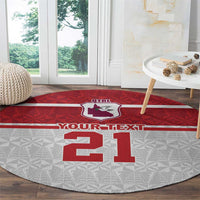 Queensland Tonga Custom Round Carpet QLD with Tongan Ngatu Pattern